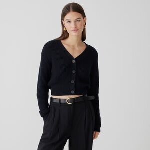 J Crew Cotton Cashmere Crop Cardigan